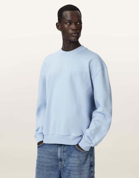 AllSaints – Odyssey – Shirt in Saltonblau mit Rundhalsausschnitt - view 1