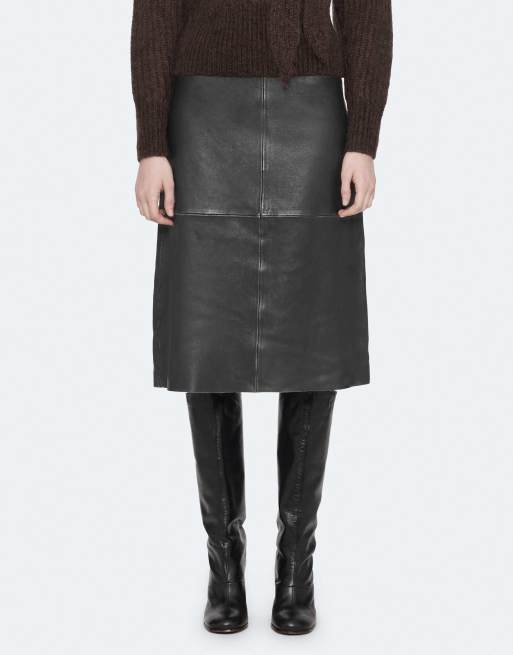 AllSaints Olivia rok in zwart/bruin, 4 van 6