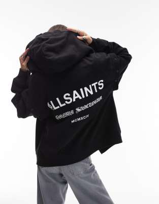 AllSaints - Omnium Amphia - Kapuzenjacke in Schwarz