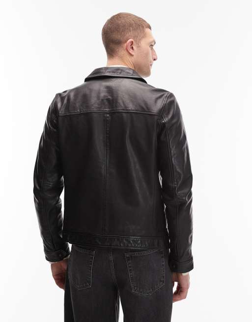 AllSaints - Ophelia - Leren jack in zwart, 3 van 5