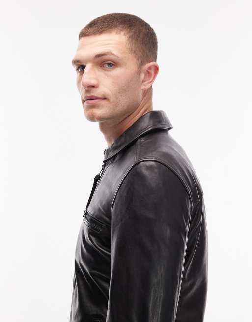 AllSaints - Ophelia - Leren jack in zwart, 4 van 5