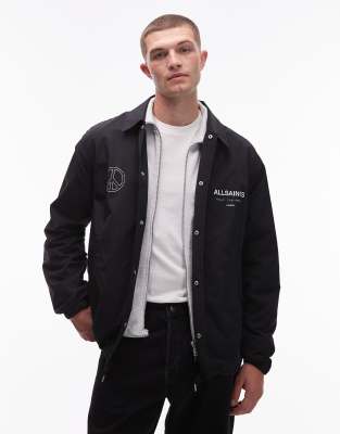 Allsaints Orbital Coach Jacket In Black