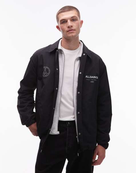 AllSaints – Orbital – Svart coach-jacka - view 1