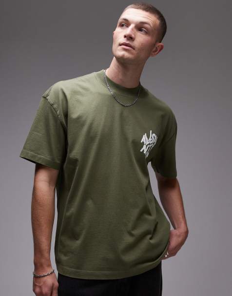 AllSaints Orlando back print t-shirt in eden green - MGREEN