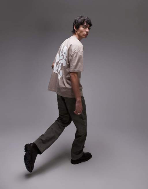 AllSaints Orlando back print t-shirt in stone taupe, 2 of 4
