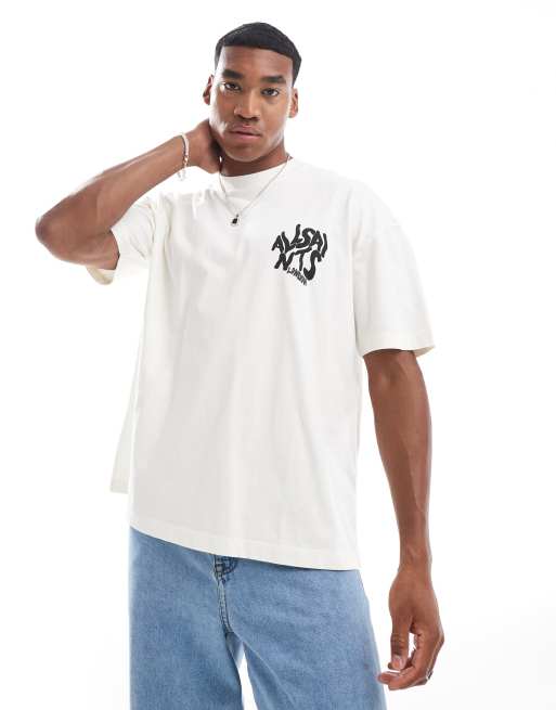 AllSaints Orlando back print t-shirt in white