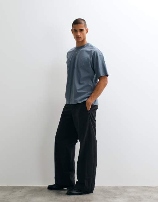 AllSaints Orlando cotton short sleeve graphic logo t-shirt with back print in light blue, 5 of 5
