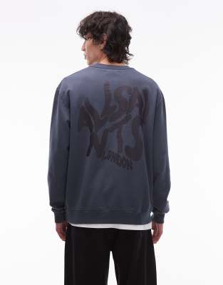 Allsaints Orlando Crew Neck Sweatshirt In Gray