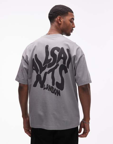 AllSaints Orlando crew neck T-shirt in gray - view 1