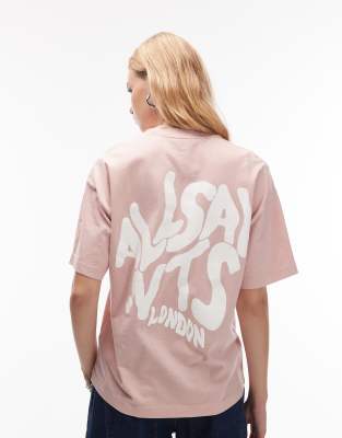 Allsaints Orlando Etta T-shirt In Pink