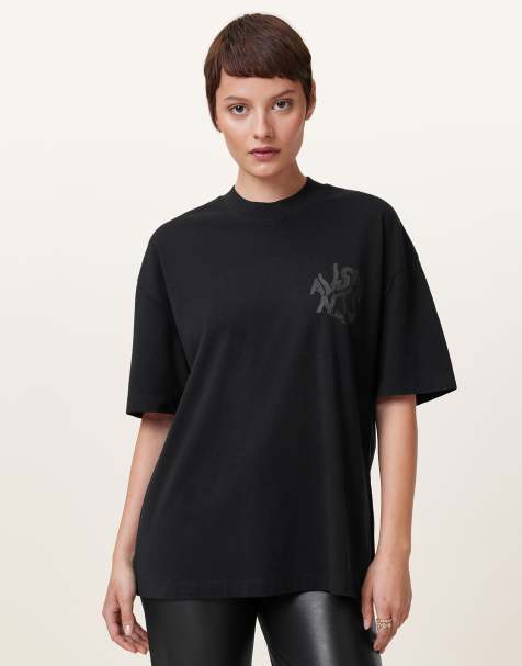 AllSaints - Orlando Etta - T-shirt ras de cou - Noir - view 1