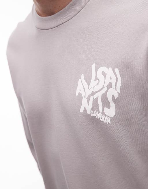 AllSaints – Orlando – Grå sweatshirt med rund halsringning, 5 av 5