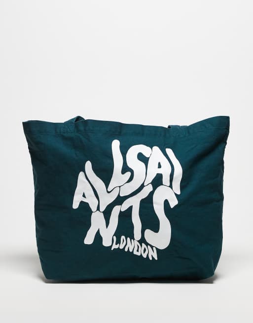 AllSaints – Orlando – Niebieska torba shopper unisex typu tote