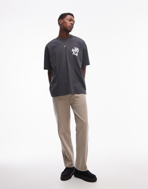 AllSaints – Orlando – Niebieski T-shirt z nadrukiem na plecach, 4 z 4