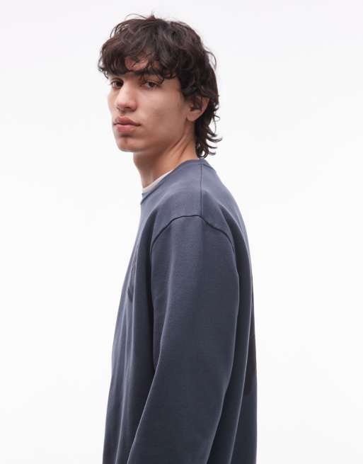 AllSaints - Orlando - Sweat ras de cou - Bleu délavé, 4 de 5