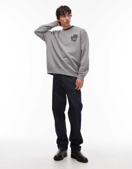 AllSaints - Orlando - Sweat ras de cou - Gris foncé, 2 de 5