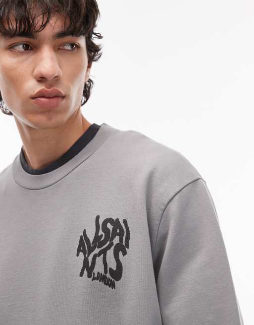 AllSaints - Orlando - Sweat ras de cou - Gris foncé, 5 de 5