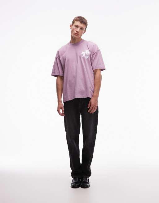 Allsaints Orlando t-shirt in ashed purple - PURPLE, 2 of 5