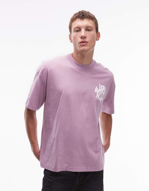 Allsaints Orlando t-shirt in ashed purple - PURPLE, 3 of 5