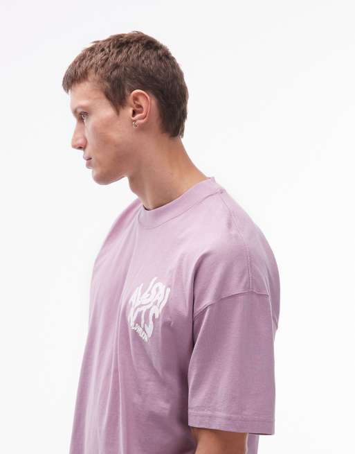 AllSaints Orlando t-shirt in ashed purple, 4 of 5