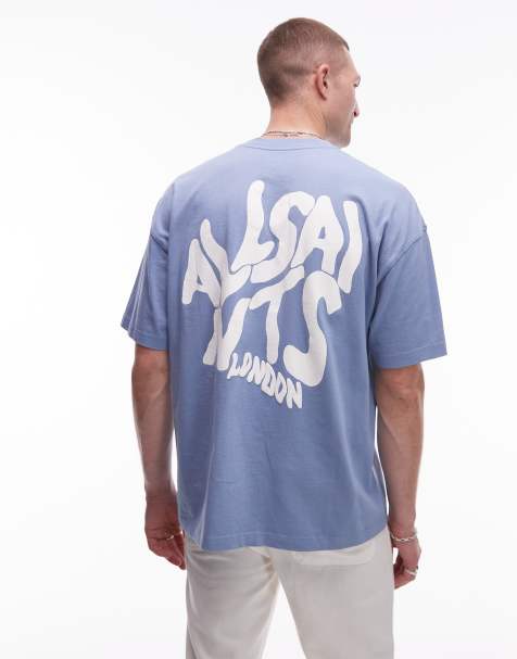 Allsaints orlando t-shirt in bondi blue - view 1