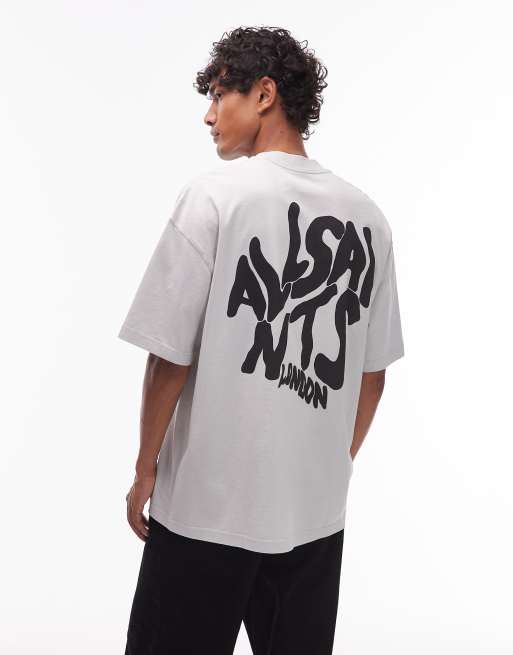 AllSaints – Orlando – T-Shirt in Felsgrau