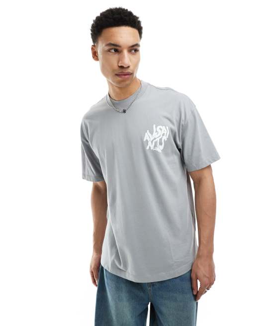 AllSaints – Orlando – T-Shirt in Grau mit Rückenprint, 2 von 4