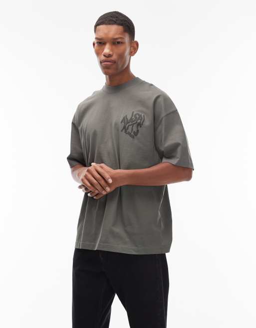 AllSaints – Orlando – T-Shirt in Grün mit Rundhalsausschnitt, 3 von 5