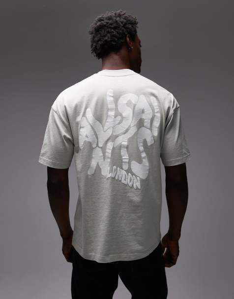 Allsaints – Orlando – T-Shirt in Schiefergrün - view 1