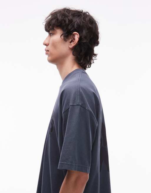 Allsaints orlando t-shirt in washed blue, 4 of 5