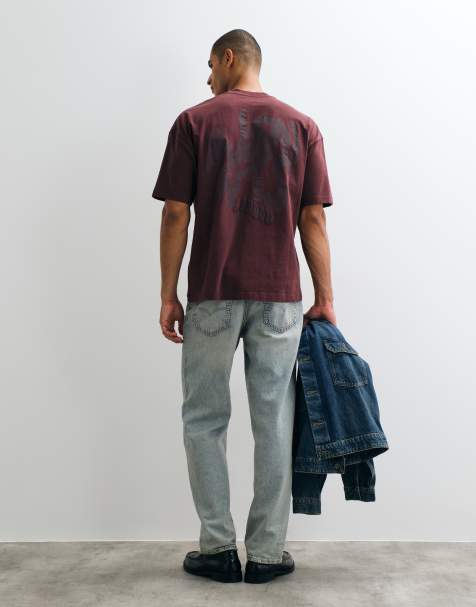 AllSaints Orlando t-shirt med korta ärmar och grafisk logga med tryck på ryggen i rött - view 1