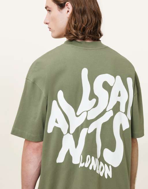 AllSaints - Orlando - T-shirt met korte mouwen en ronde hals in eden groen