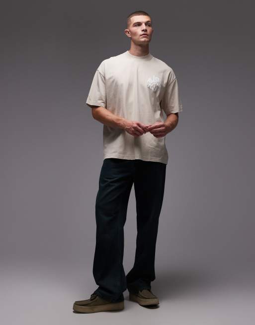 AllSaints - Orlando - T-shirt met ronde hals in beige, 2 van 5