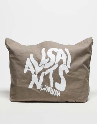 AllSaints - Orlando - Unisex-Shopper in Kastanienbraun