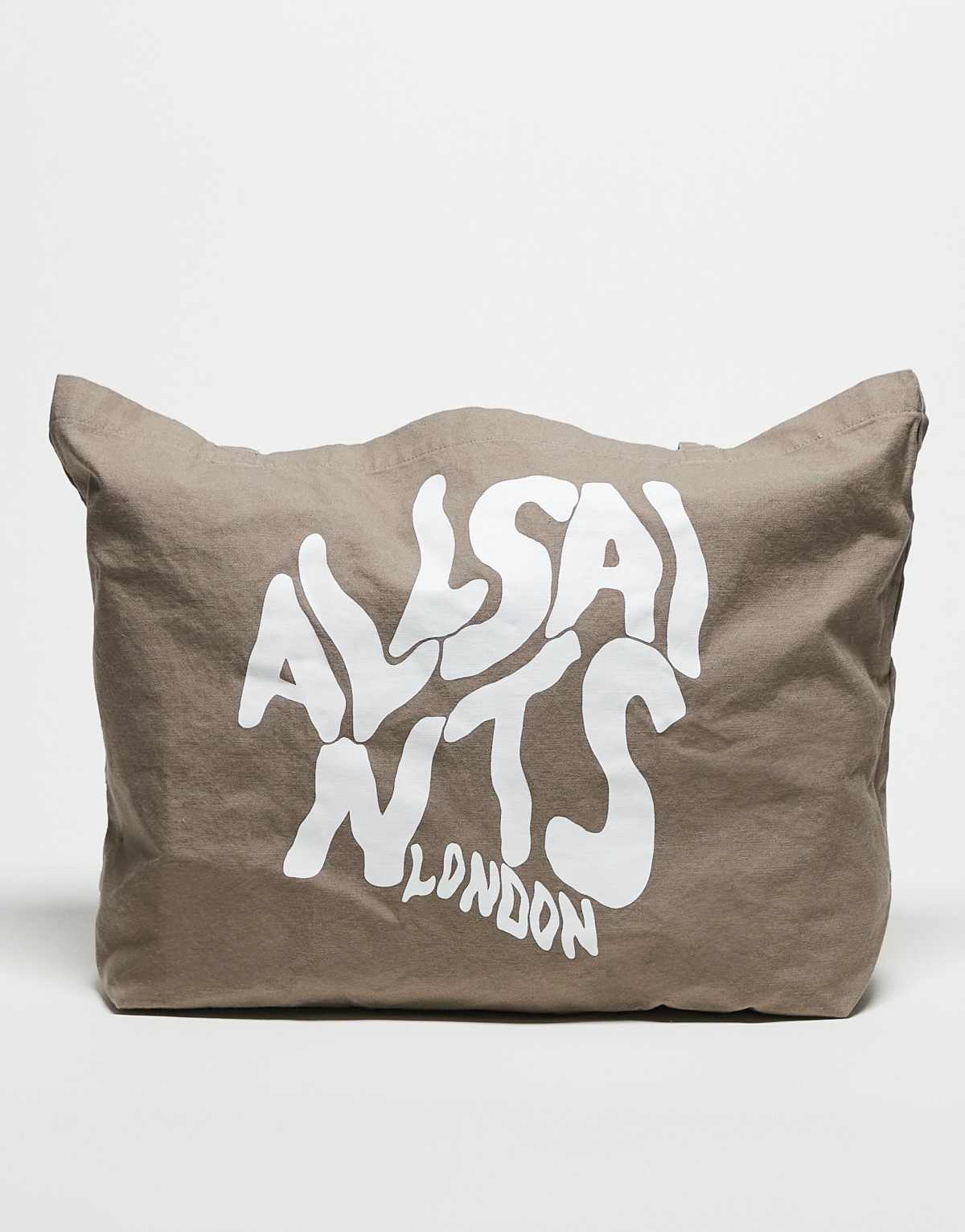 AllSaints Orlando unisex shopper tote bag in chestnut brown