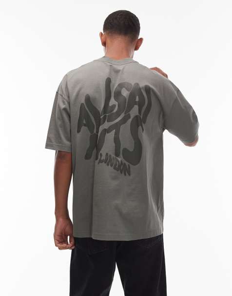 Allsaints Orlando crew t-shirt in green 