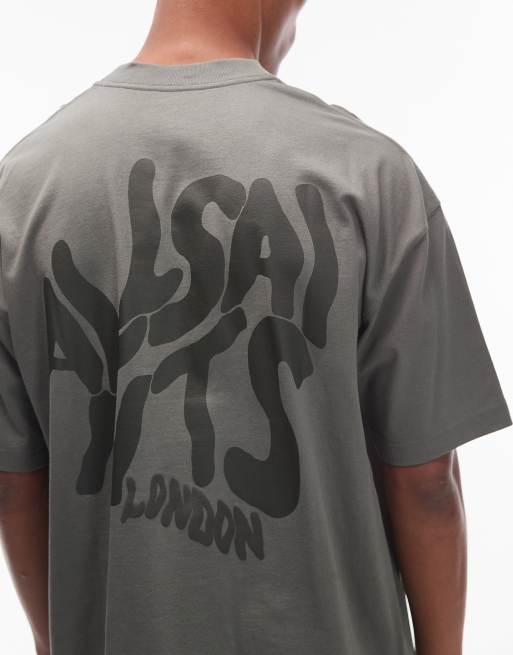 AllSaints – Orlando – Zielony T-shirt z okrągłym dekoltem, 5 z 5