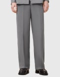 [AllSaints] Allsaints Orpheus tailored straight leg pants in light grey W34 MACHINE GREY
