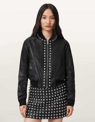 AllSaints - Orten Wilder - Bomberjacke in Schwarz