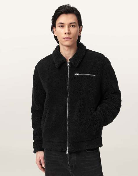 AllSaints – Otis – Jacke in Tiefschwarz - view 1