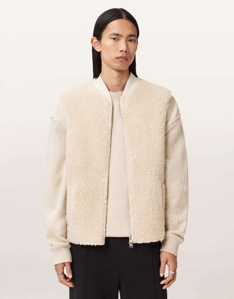 AllSaints – Otis – Weste in Knochenweiß - view 1