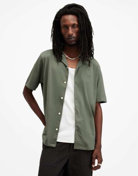 AllSaints - Overhemd met korte mouwen in groen - view 1