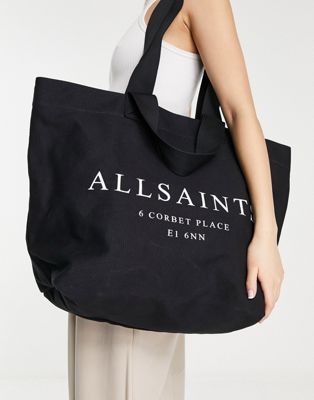 AllSaints oversized tote bag in black