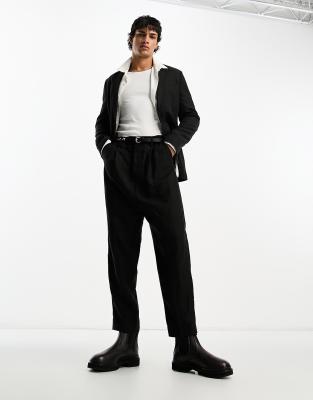 AllSaints - Pace - Pantalon de costume d'ensemble coupe fuselée - Noir