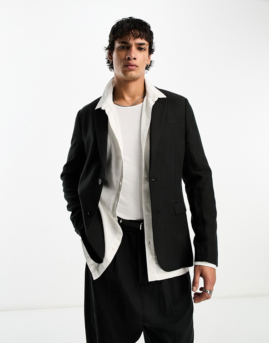 AllSaints Pace suit blazer co-ord in black