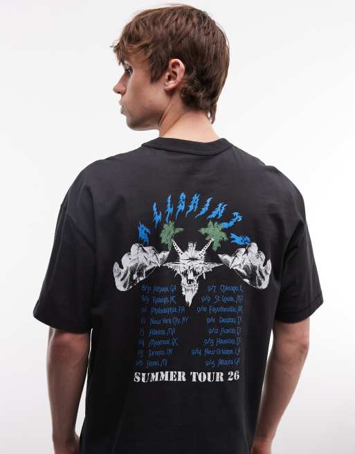 AllSaints – Palm Ripper – Kurzärmliges T-Shirt in Schwarz mit Grafik-Logo, 5 von 5