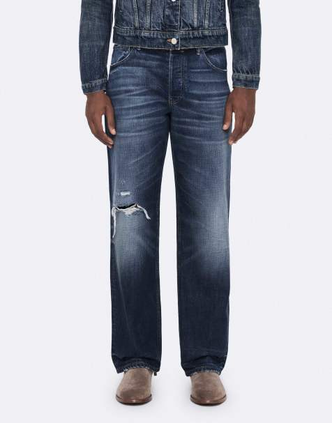 AllSaints - Pantalon droit coupe ample - Indigo moyen délavé - view 1