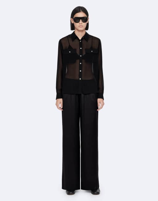 AllSaints - pantalón Lycia negro, 2 de 6
