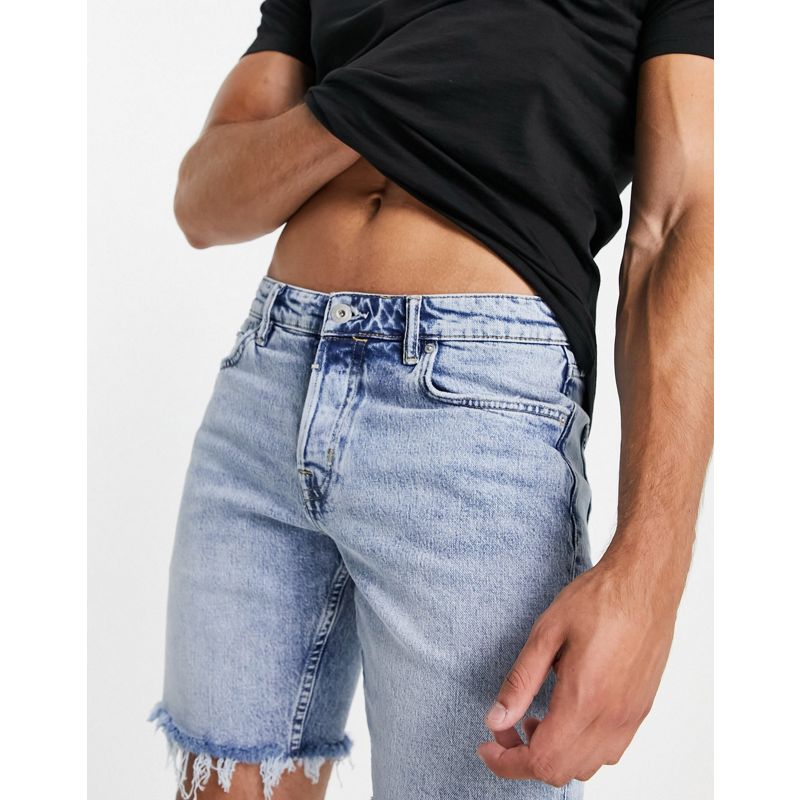 CENw1 Pantaloncini AllSaints - Pantaloncini di jeans lavaggio chiaro