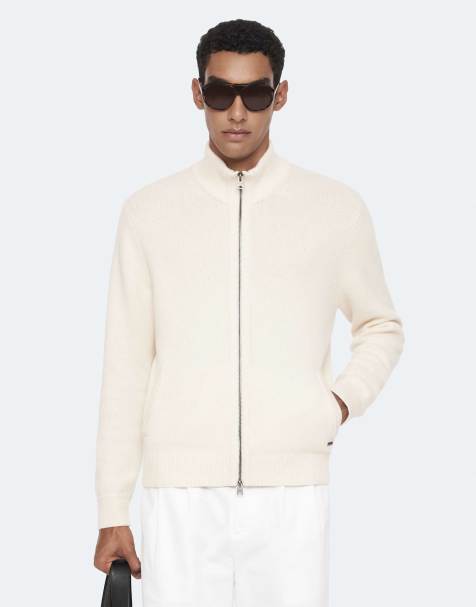 AllSaints Parker con cremallera completa en blanco ecru - view 1